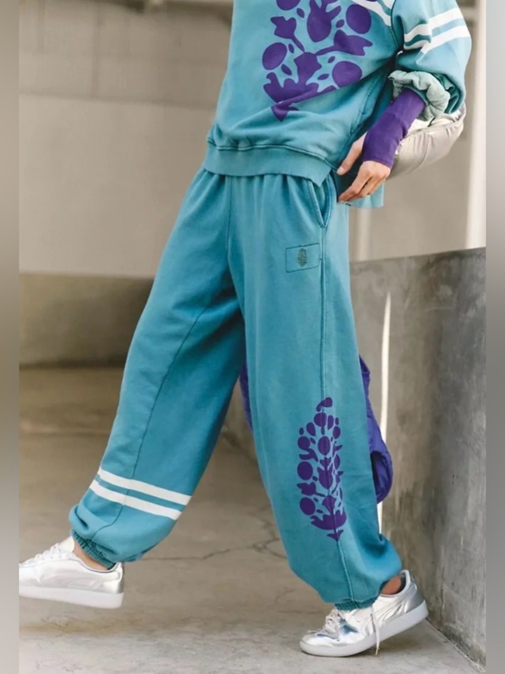 Free People Movement All Star Jogger Sweatpants Midnight Jade Combo